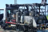Κάηκε μηχάνημα στην Ιόνια Οδό ΦΩΤΟ