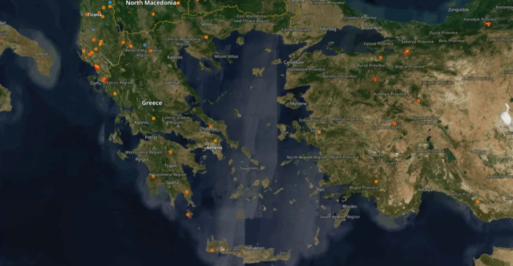 Βιβλική καταστροφή: 55.000 στρέμματα επλήγησαν από τις πυρκαγιές σε Αττική, Κύθηρα, Εύβοια, Χανιά και Μεσσηνία