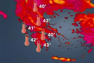 Τετραήμερος καύσωνας με 40άρια, εισβολή «λίβα» από τη Δευτέρα