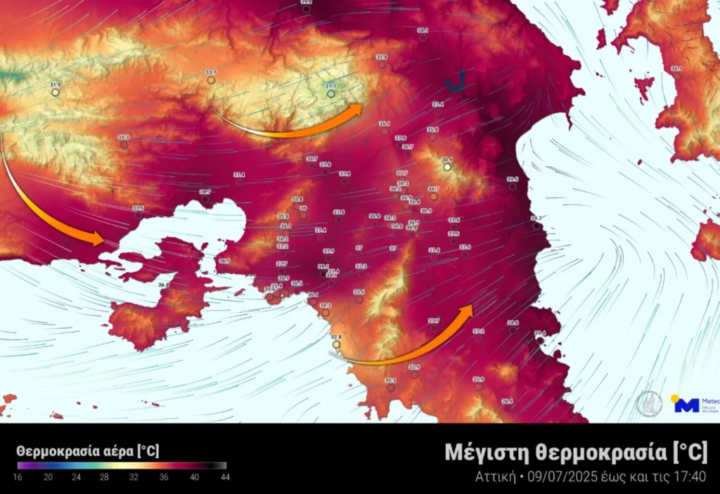 Καιρός: «Κάηκαν» στο Κρανίδι Αργολίδας με 42,1°C!