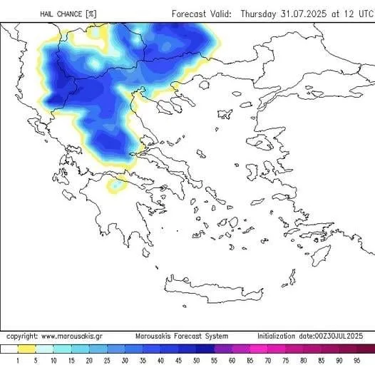Καιρός - Μαρουσάκης: Μεγάλη πιθανότητα χαλαζοπτώσεων και καταιγίδων, σε ποιες περιοχές