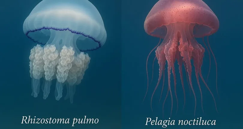 Γαλάζιες μέδουσες στις ελληνικές θάλασσες: Πότε εμφανίζονται, πόσο επικίνδυνες είναι και πώς ξεχωρίζουν από τις μωβ Γαλάζιες μέδουσες στις ελληνικές θάλασσες: Πότε εμφανίζονται, πόσο επικίνδυνες είναι και πώς ξεχωρίζουν από τις μωβ