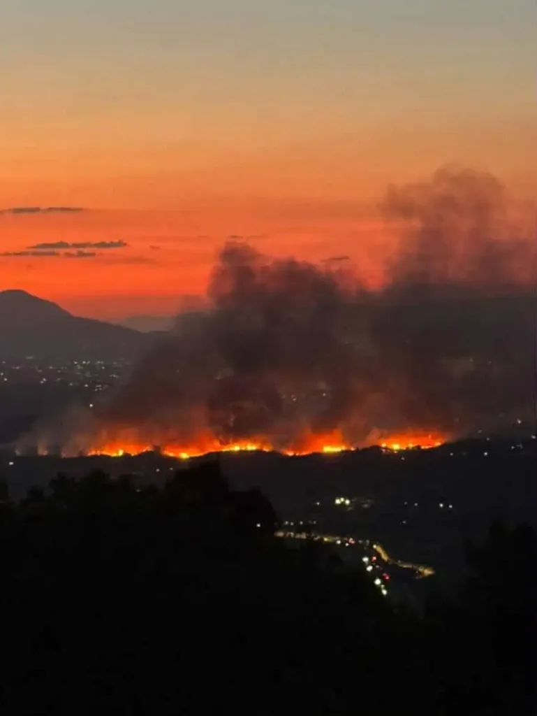 Πύρινη κόλαση στον Ωρωπό, φλόγες ύψους 30 μέτρων! ΦΩΤΟ