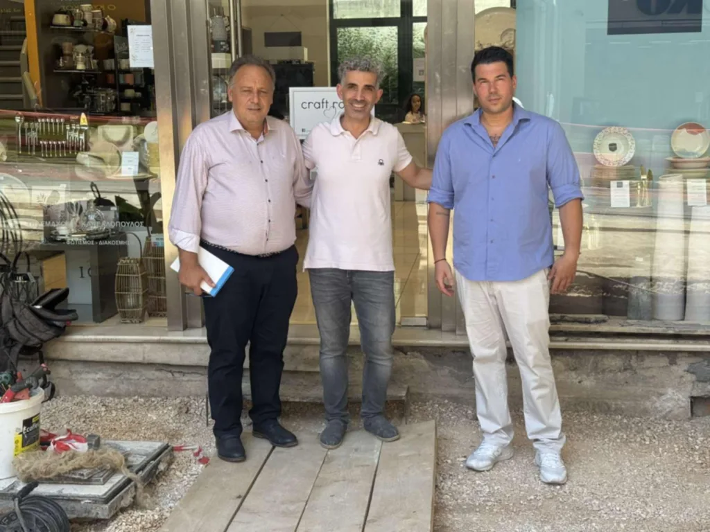 Πάτρα: Αυτοψία της νέας διοίκησης του Εμπορικού Συλλόγου σε εντοπισμένα σημεία του κέντρου της πόλης που γίνονται έργα ανακατασκευής