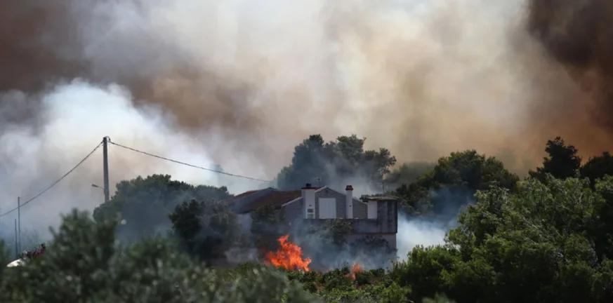 Φωτιά στη Ραφήνα: Κόβει ταχύτητα ο άνεμος, ενισχύονται οι επίγειες και εναέριες δυνάμεις