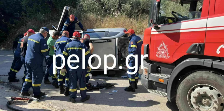 Κάτω Αχαΐα: Σοβαρό τροχαίο με εγκλωβισμό και τραυματισμό - «Παρών» ο Δήμαρχος ΦΩΤΟ