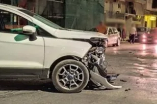 Σφοδρή σύγκρουση οχημάτων – Τροχαίο τα ξημερώματα στην Πάτρα ΦΩΤΟ