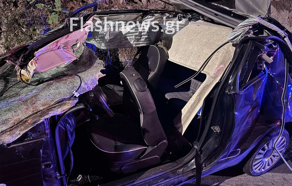 Θανατηφόρο τροχαίο στα Χανιά, μια νεκρή και μια σοβαρά τραυματίας ΦΩΤΟ