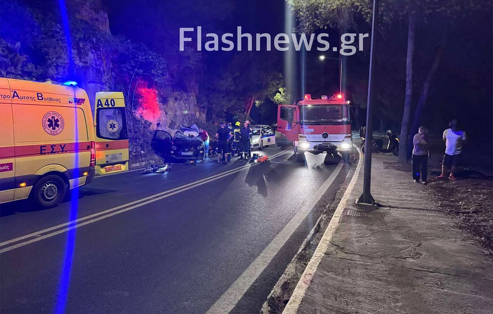 Θανατηφόρο τροχαίο στα Χανιά, μια νεκρή και μια σοβαρά τραυματίας ΦΩΤΟ