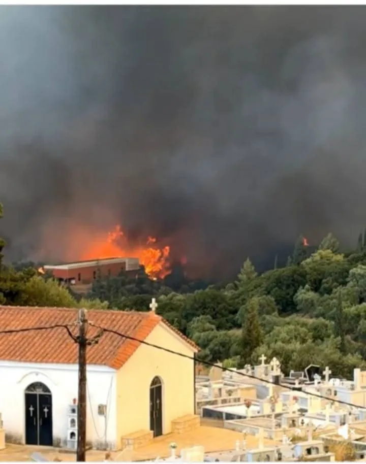 Πυρκαγιά στην Αχαΐα: Διένυσε 25χλμ. καίγοντας σπίτια, επιχειρήσεις και καλλιέργεις ΦΩΤΟΡΕΠΟΡΤΑΖ