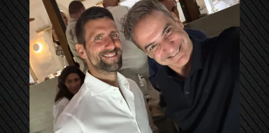 «Με τον Νόβακ στην Τήνο!», η φωτογραφία του Μητσοτάκη με τον Τζόκοβιτς