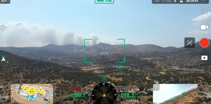 Συμβολή των drones του ΑΔΜΗΕ στην αντιμετώπιση των πυρκαγιών σε Αττική και Πρέβεζα