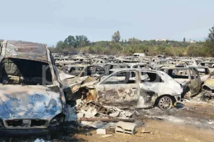 Φωτιές στην Αχαΐα: 550 οχήματα κάηκαν στις εγκαταστάσεις του ΟΔΔΥ ΦΩΤΟ