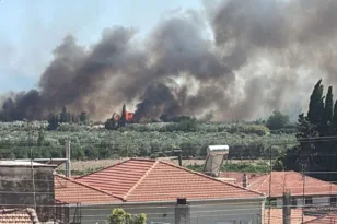 Μεγάλη φωτιά στον Γαλατά Ναυπακτίας: Ηχησε το 112 – Απειλούνται καλλιέργειες ΒΙΝΤΕΟ