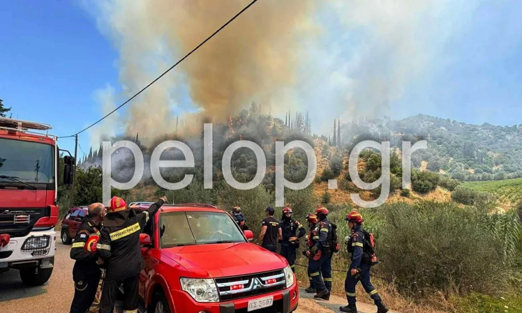 Φωτιά στην Αχαΐα: Η χειρότερη νύχτα της ζωής τους - Μεγάλη μάχη με τις φλόγες σε τρία μέτωπα ΦΩΤΟ