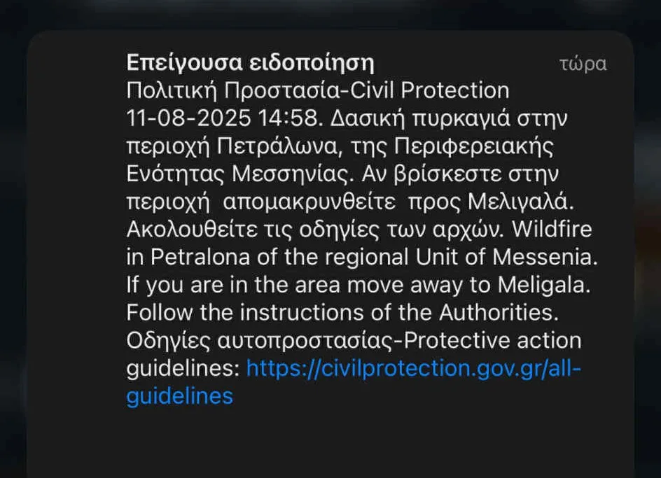 Μεσσήνη: Μαίνεται η φωτιά στα Πετράλωνα – Εκκένωση του χωριού και μεγάλη κινητοποίηση