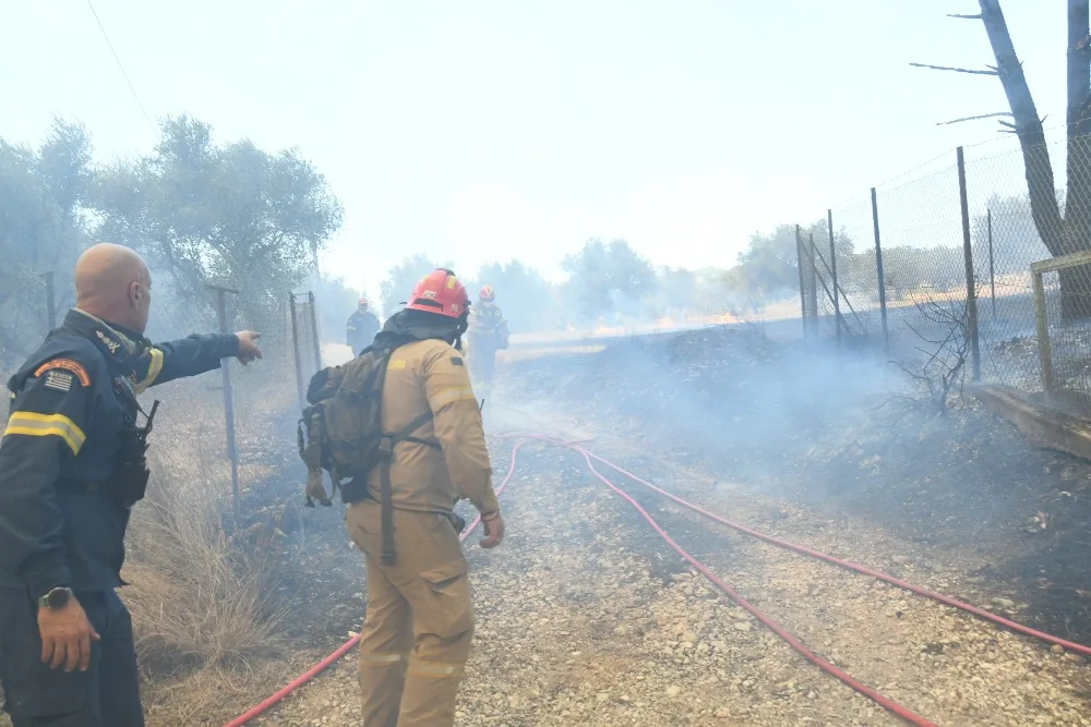 Φωτιές στην Αχαΐα: Στη μάχη με τις φλόγες δυνάμεις του Δήμου Πατρέων