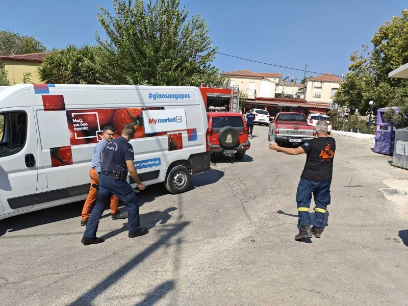 Φωτιά στην Αχαΐα: Μεγάλη ανάγκη για πόσιμο νερό – Τα My market ήταν εκεί!