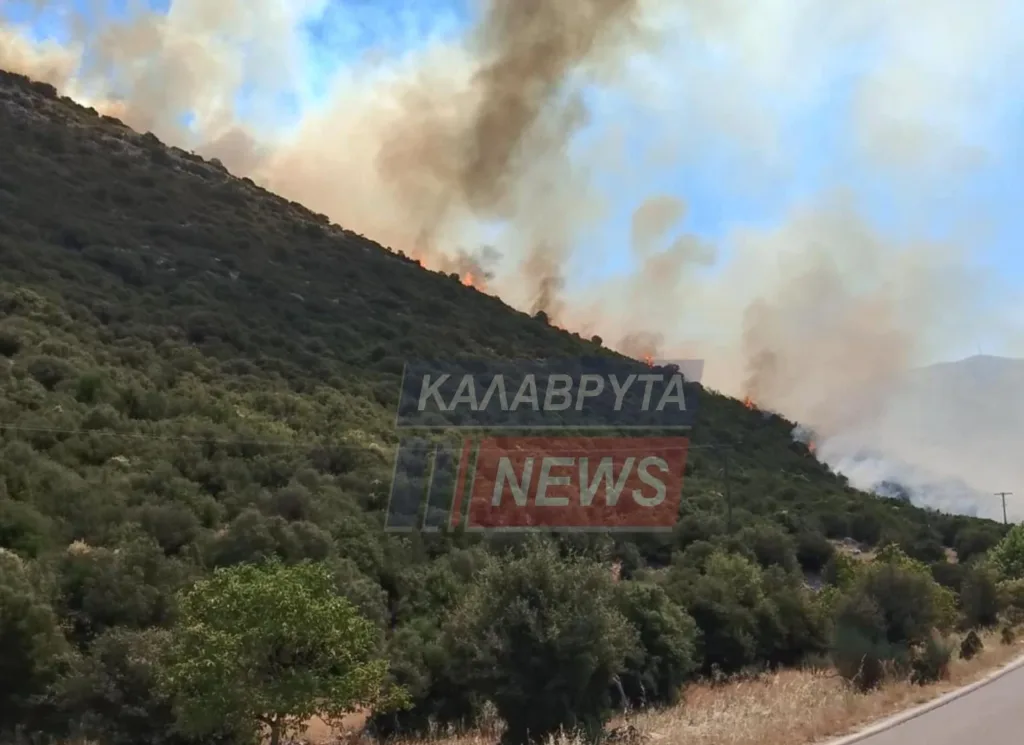Φωτιά σε δασική έκταση στο Λιβάδι Καλαβρύτων – Μήνυμα 112 στους κατοίκους ΦΩΤΟ - ΒΙΝΤΕΟ