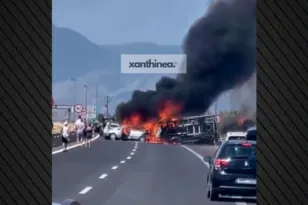 Δυστύχημα στην Εγνατία: Τι έδειξε η ιατροδικαστική για τους τρεις που απανθρακώθηκαν