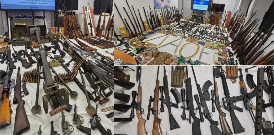 Κιάτο: Παράνομο οπλοστάσιο-σοκ σε σπίτι απόστρατου της Πολεμικής Αεροπορίας ΦΩΤΟ Κιάτο: Παράνομο οπλοστάσιο-σοκ σε σπίτι απόστρατου της Πολεμικής Αεροπορίας ΦΩΤΟ