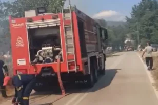 Σε ύφεση η φωτιά στην Ποταμούλα Αγρινίου ΦΩΤΟ