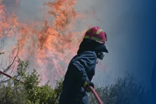 Κερατέα: Οριοθετήθηκε η φωτιά – Εκτροπή της κυκλοφορίας στη Λαυρίου