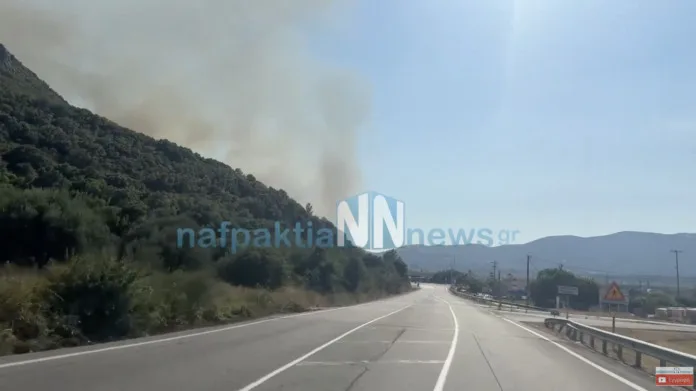 Μεγάλη πυρκαγιά στο Ευηνοχώρι Μεσολογγίου, διακοπή κυκλοφορίας στην π. Εθνική Οδού Αντιρρίου–Ιωαννίνων ΦΩΤΟ, ΒΙΝΤΕΟ