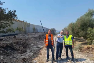 Στην Αχαΐα ο Π. Τερεζάκης: Στις φλόγες το σιδηροδρομικό δίκτυο – Κάηκαν μέχρι και οι στρωτήρες! ΦΩΤΟ