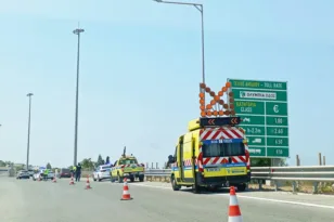 Πριν τα διόδια Ρίου: ΙΧ έπεσε σε υπηρεσιακό όχημα του Λιμενικού  ΦΩΤΟ