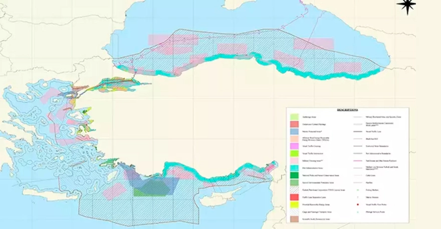 Ανακοινώσεις-πρόκληση από την Άγκυρα: Η Τουρκία σχεδιάζει θαλάσσια πάρκα αποκλείοντας το Καστελόριζο ΧΑΡΤΗΣ