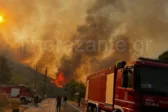 Τρία μέτωπα στη Ζάκυνθο: Εκκενώθηκαν τουριστικά καταλύματα σε Αγαλά και Κερί