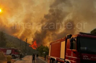 Τρία μέτωπα στη Ζάκυνθο: Εκκενώθηκαν τουριστικά καταλύματα σε Αγαλά και Κερί