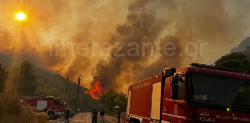 Τρία μέτωπα στη Ζάκυνθο: Εκκενώθηκαν τουριστικά καταλύματα σε Αγαλά και Κερί Τρία μέτωπα στη Ζάκυνθο: Εκκενώθηκαν τουριστικά καταλύματα σε Αγαλά και Κερί