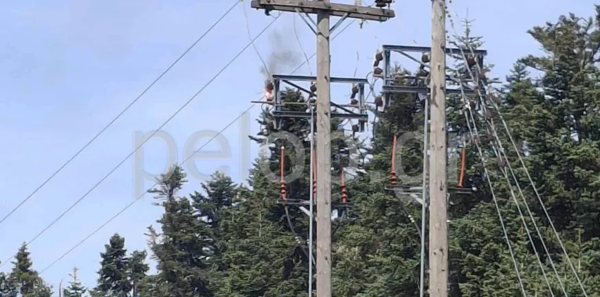 Συναγερμός στο Χιονοδρομικό Καλαβρύτων για φωτιά σε κολώνα ΒΙΝΤΕΟ