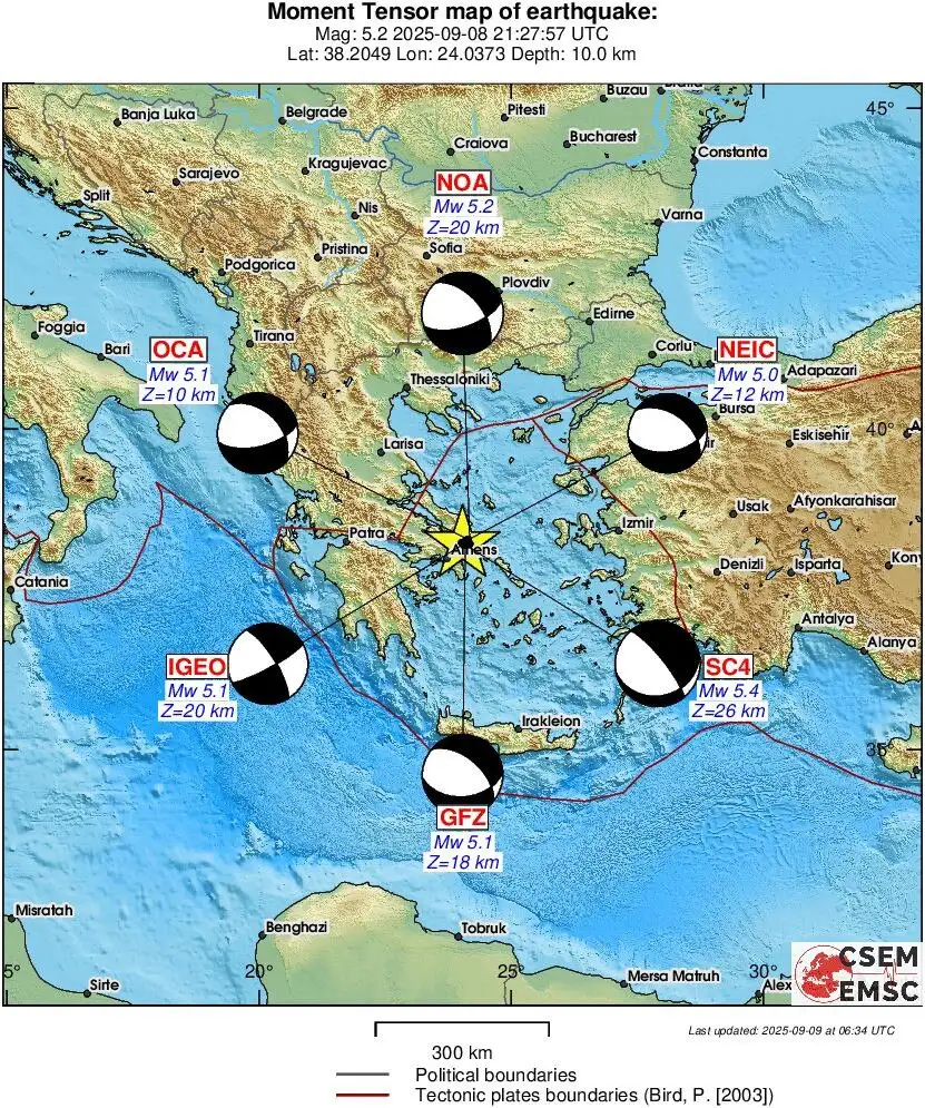 ΕΚΠΑ για τα 5,2 Ρίχτερ Εύβοια: Αν δεν υπάρξει μετανάστευση επικέντρων, είναι με υψηλή πιθανότητα ο κύριος σεισμός