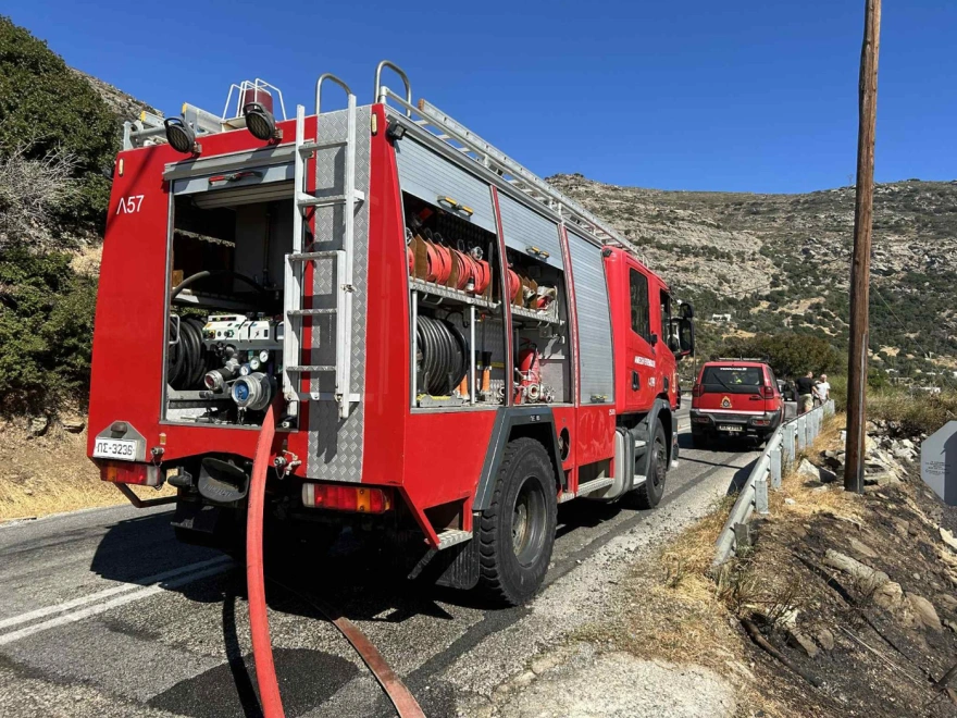 Άνδρος: Καλύτερη η εικόνα της φωτιάς στην Παλαιόπολη ΦΩΤΟ