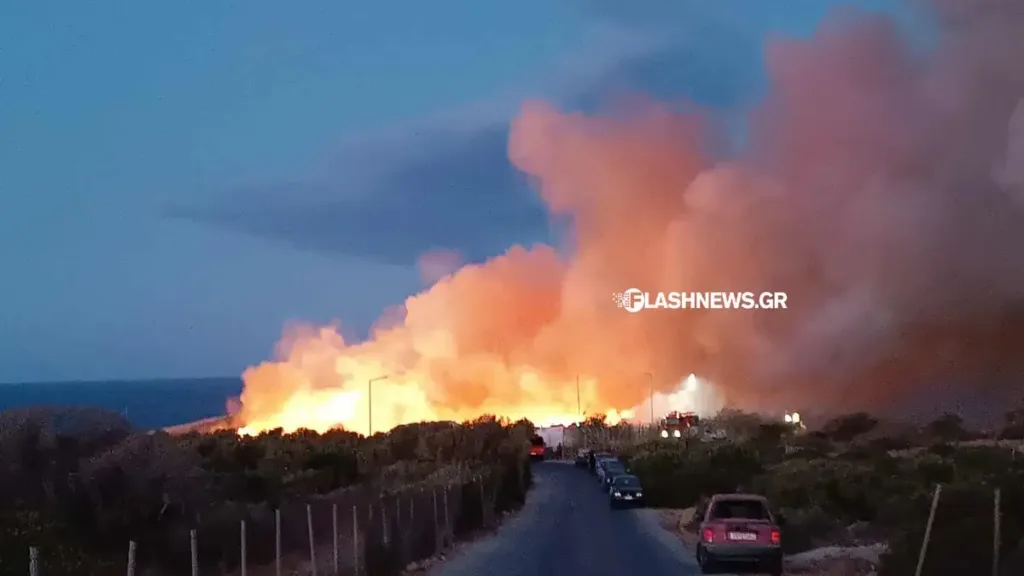 Χανιά: Φωτιά στο εργοστάσιο επεξεργασίας απορριμμάτων της ΔΕΔΙΣΑ στο Ακρωτήρι, ΦΩΤΟ, ΒΙΝΤΕΟ