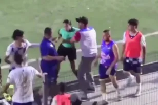 Χαμός στην Κολομβία: Γυναίκα διαιτητής δέχτηκε χαστούκι και έγινε χαμός! ΒΙΝΤΕΟ