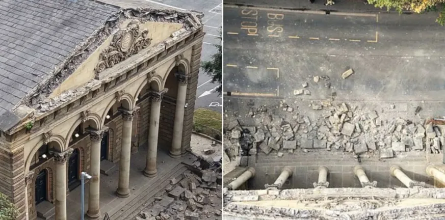 Βρετανία: Σαν «χάρτινος πύργος» κατέρρευσε η πρόσοψη βικτωριανού ναού στο Δυτικό Γιορκσάιρ Βρετανία: Σαν «χάρτινος πύργος» κατέρρευσε η πρόσοψη βικτωριανού ναού στο Δυτικό Γιορκσάιρ