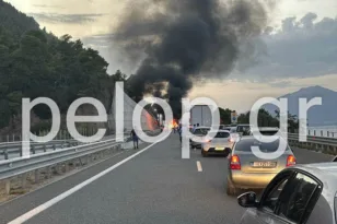 Φοβερό τροχαίο στην Παναγοπούλα, οδηγός ενός Ι.Χ. τύπου Yaris  απανθρακώθηκε!