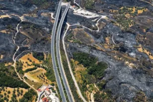 Περιμετρική Πάτρας: Μεγάλες ζημιές, αλλά σώθηκε από τη φωτιά, οι εργασίες αποκατάστασης ΦΩΤΟ