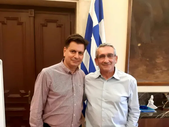 Συναντήσεις Πέτρου Ψωμά με Δημάρχους Ρόδου και Χανίων Συναντήσεις Πέτρου Ψωμά με Δημάρχους Ρόδου και Χανίων