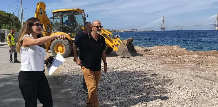 Πάτρα: Η ανάπλαση της παραλιακής του Ρίου προχωρά - Αυτοψία Μπονάνου στην περιοχή
