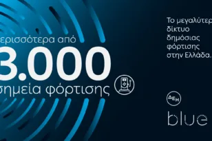 ΔΕΗ blue: Ξεπέρασε τα 3.000 σημεία φόρτισης στην Ελλάδα
