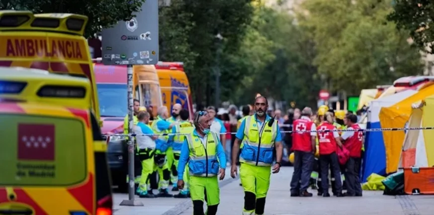 ΒΙΝΤΕΟ Τέσσερις νεκροί και δύο αγνοούμενοι από την κατάρρευση κτιρίου στη Μαδρίτη