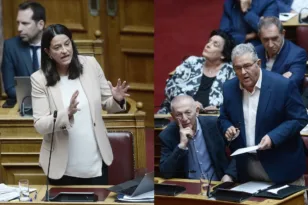Σφοδρή αντιπαράθεση Κεραμέως – Κουτσούμπα στη Βουλή: «Δεν θα παρανομήσω» – «Το γνωστό μαγνητοφωνάκι που βγάζει»