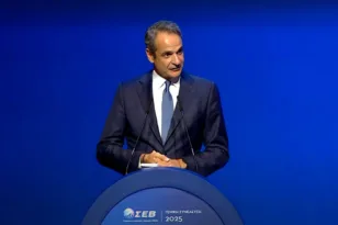 LIVE: Η ομιλία του Κυριάκου Μητσοτάκη στη Γενική Συνέλευση του ΣΕΒ