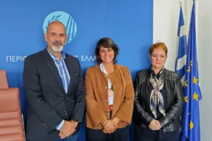 Συνάντηση Αν. Περιφερειάρχη Χαράλαμπου Μπονάνου με την Διευθύντρια του Γαλλικού Ινστιτούτου Ελλάδας,Maria Wadjinny