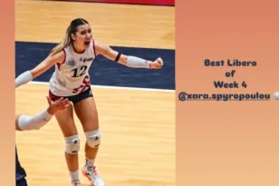 Η Χαρά Σπυρόπουλου στην κορυφαία 7αδα της Vollleyleague